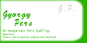 gyorgy pers business card